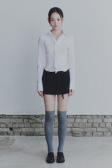 ECHO PLEATS SKIRT black