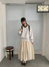 26SS★ [BAONHAUS]ミトゥンカットバンディングバルーンロングスカート