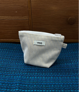 ブルーイエローストライプポーチ(POP-UP POUCH)