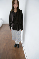 pale floral midi skirt(3colors)