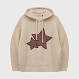 Big Star Check Applique Hood Knit