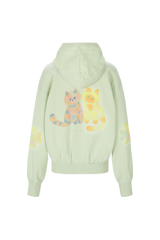 [ olohoyo X minjiena ] バタフライ フーディー ヴィンテージ ミント