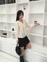 Chiffon v tie blouse