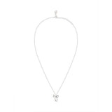 Silver 925 Pure Heart Ribbon Necklace