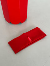 cotton rib hair band - red