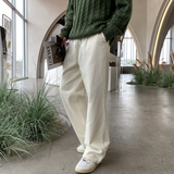 ジーニー366ストレートコットンバンディングワイドパンツ