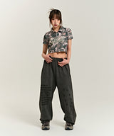939 LOGO COLLAR CROP TOP (CAMO)