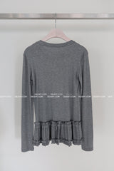 フリルレイヤードロングシャツ