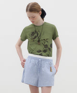 Rose Printed T-shirt - Green