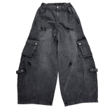 curve detail hammer balloon pants
