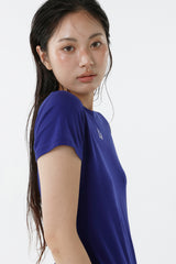 テンセルプティTシャツ_コバルト