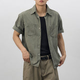 Rivet washing work shirts 3color