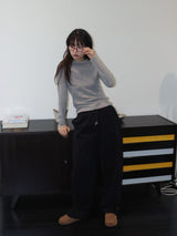 コーデュロイストラップパンツ (BLACK)