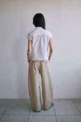 26SS★ WRAP CURVED COTTON TROUSER