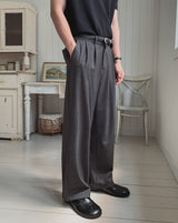 Dainel Two-Tuck Wide Slacks