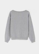 [B-BASIC] Mid-Sweat Deep V-Neck Sweatshirt