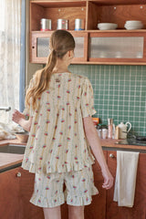 Low Short-sleeve Two-piece Cream[24175WTSSN]