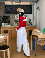 フルーツバックツイストリブニットロングスリーブ