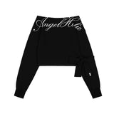 BOATNECK RIBBON TIE SWEATSHIRT (BLACK) F25ZB018