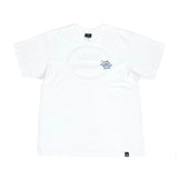 O ロゴTシャツ - ホワイト+ブルー