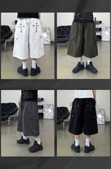 Aver Eyelet Cargo Bermuda Pants