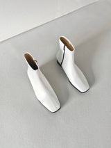 White chelsea boots
