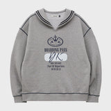 Shawl collar marine sweatshirts