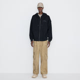 Washing Cotton Cargo Banding Pants Vintage Beige
