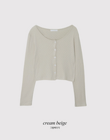 [SHOPPERMADE] Sucre Cotton Eyelet Crop Cardigan (5color)