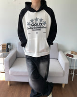 スタープリンティドニットフーディー