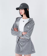VELOUR TRAINING HOOD ZIPUP [4color]