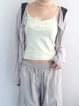 soft lace sleeveless shirt