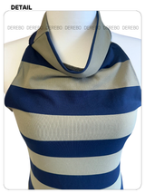 Halterneck Hot Stripe Sleeveless T-shirt