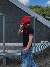 HOLDS Crimson PK Short-Sleeve Polo Shirt 3C