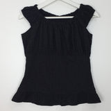 Flower ombre shirring blouse (2color)