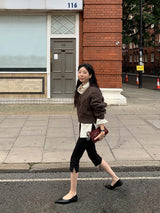 [MADE] Penton Cable V-Neck Crop Knit
