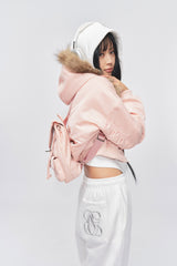 Logo Pocket Mini Backpack Pink