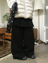 frill wrap skirt pants