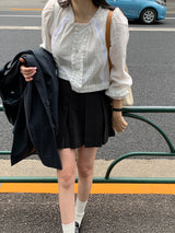 [MADE] Peto Pintuck Mini Skirt