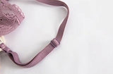 Purple Lace Stripe Sleeveless T-shirt 2