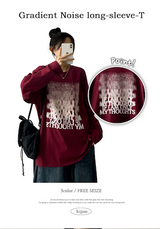 NT グラディエントノイズプリンティド長袖Tシャツ