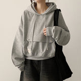 Pocky Pocket Patch Cropped Overfit Hoodie 