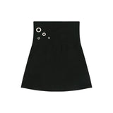 Eyelet 2 - Way Wrap Skirt - Black