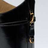 JANE BOX LEATHER Black & Straplink