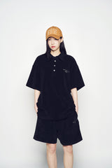 25SS テリーロゴエンボショートパンツ ブラック