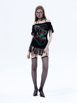 Emoha バタフライスリーブ半袖Tシャツ