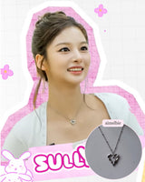 [NMIXX Sullyoon Necklace] メルティングハートカラーボーンネックレス
