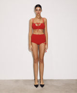 Ribbon V Bikini Bra (RED)