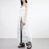 Bullet lace punching long dress