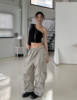 Lorna Pigment Nylon Double Cargo Pants